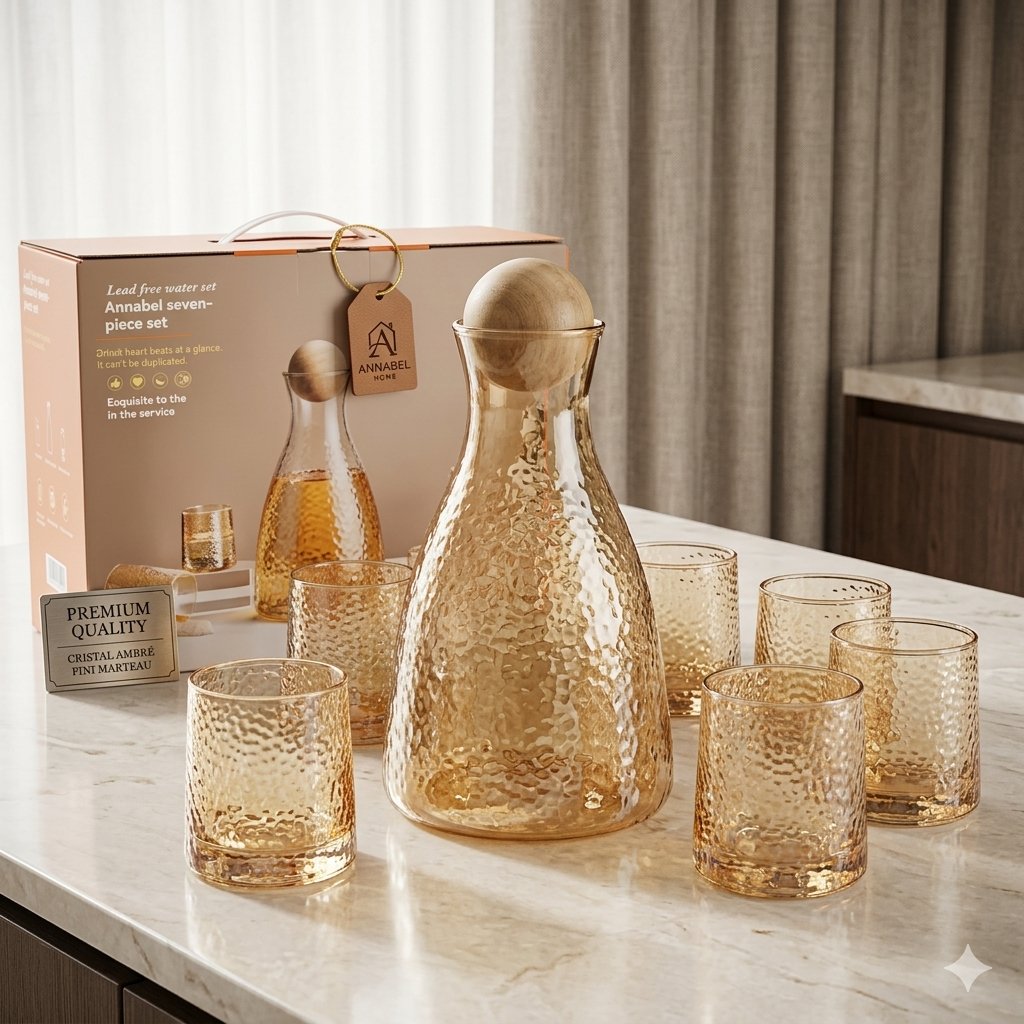 Service Carafe et Verres martelés